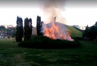 В Черкассах загорелась Долина роз