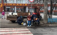 На пешеходном переходе в Черкассах установили муляжи детей