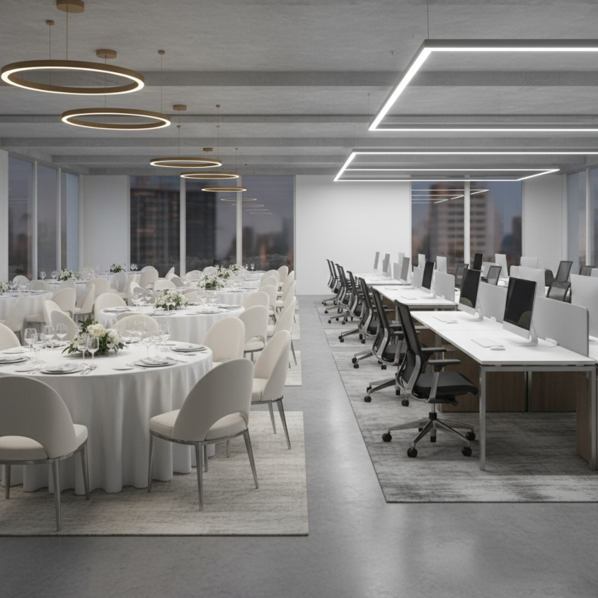 Популярная мебель для краткосрочной аренды - банкетные столы, стулья и офисная мебель