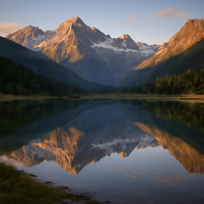 Софийские озера в Архызе с отражением гор