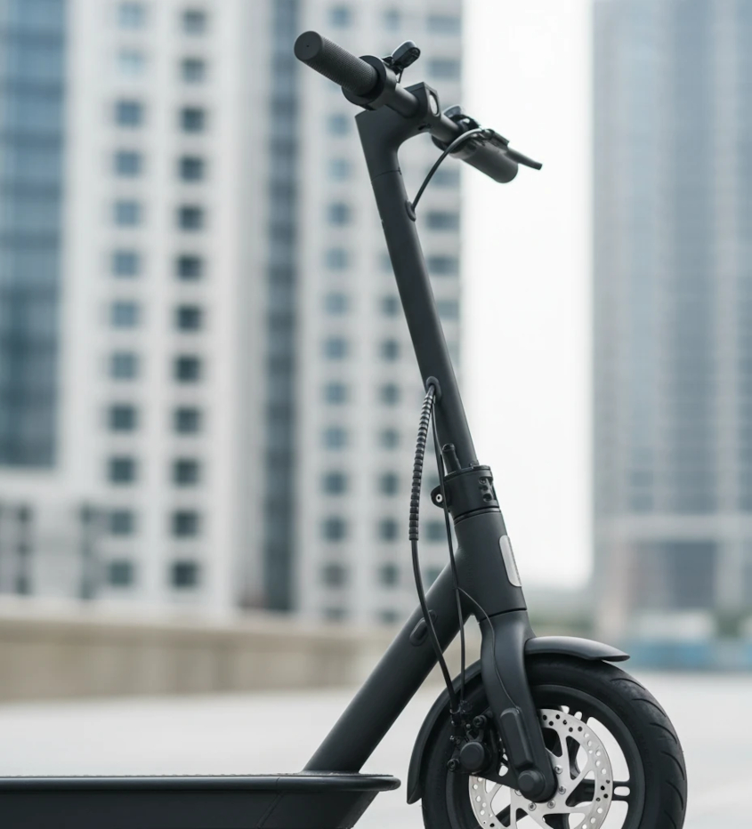 Гидравлические тормоза установленные на электросамокате