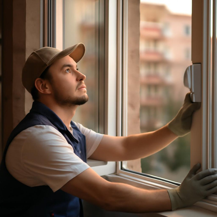 Установка ПВХ-окон компании ОкнаМир в жилом доме