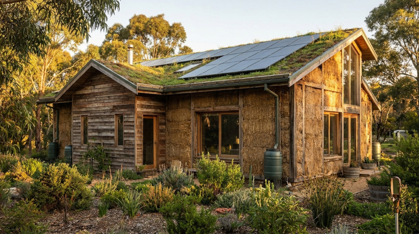 Пример устойчивого строительства частного дома с экологичными материалами