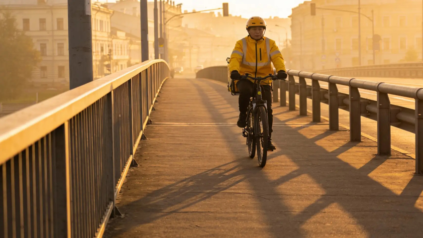 Автокурьер аккуратно размещает заказы в багажнике легкового автомобиля Автокурьер аккуратно размещает заказы в багажнике легкового автомобиля
